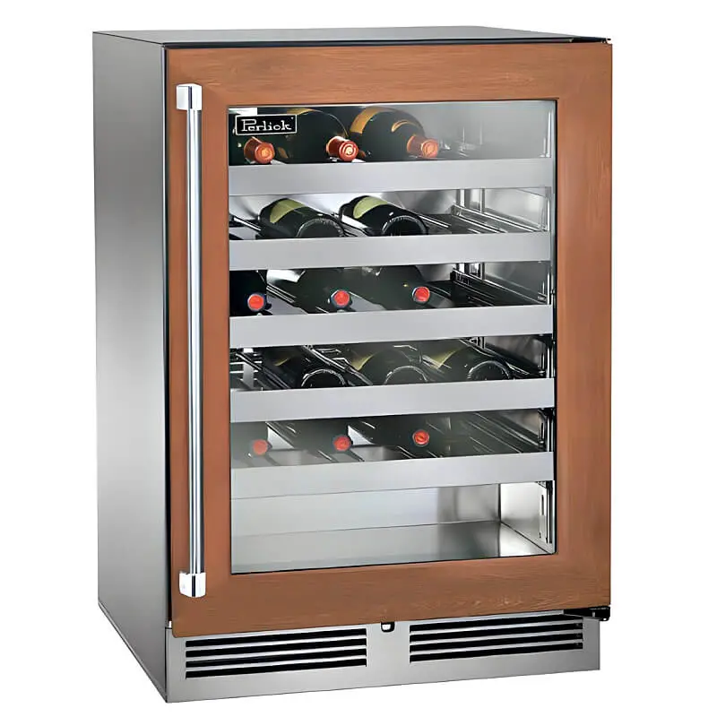 Perlick 24-Inch Panel-Ready Glass Door Outdoor Wine Reserve 1