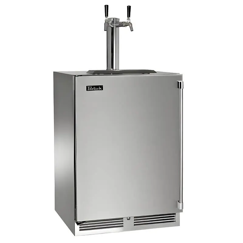 Perlick Hc24To-4-1 C-Series 24-Inch Stainless Steel Dual-Tap Outdoor Beverage Dispenser 1