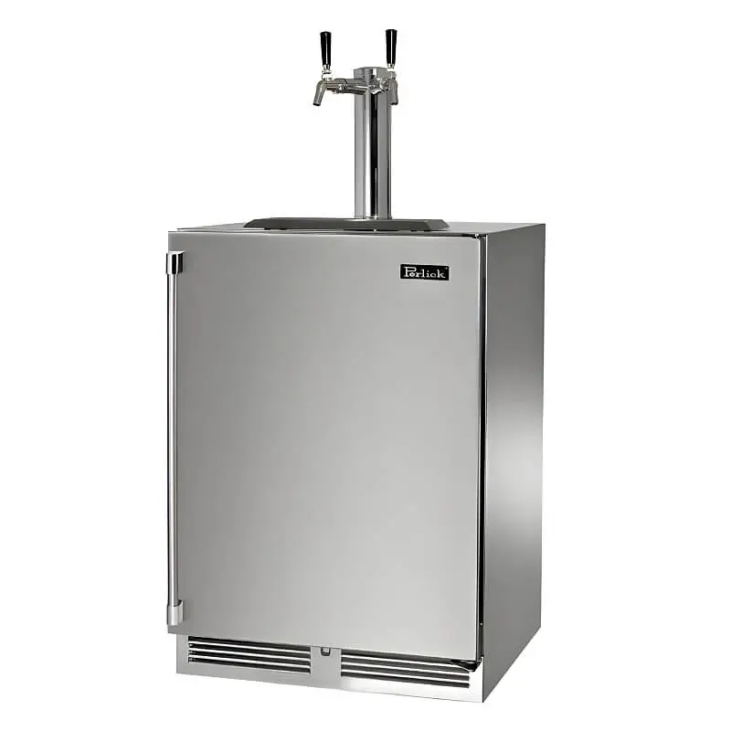 Perlick Hc24To-4-1 C-Series 24-Inch Stainless Steel Dual-Tap Outdoor Beverage Dispenser With Security Lock 2