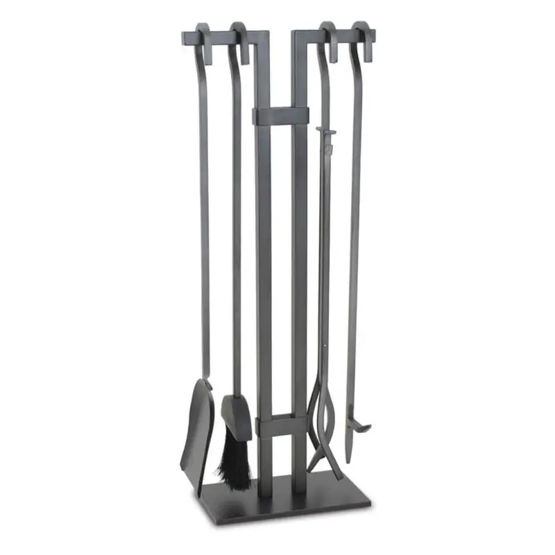 Pilgrim 10-Inch Natural Iron Sinclair 4-Piece Fireplace Tool Set 1