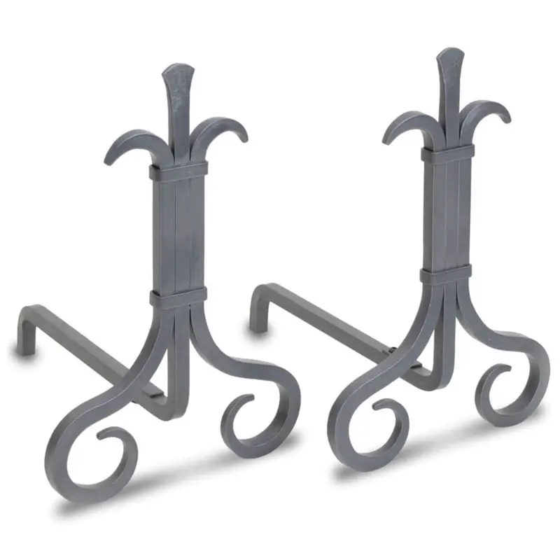 Pilgrim 11-Inch Grand Forge Natural Iron Andirons 1