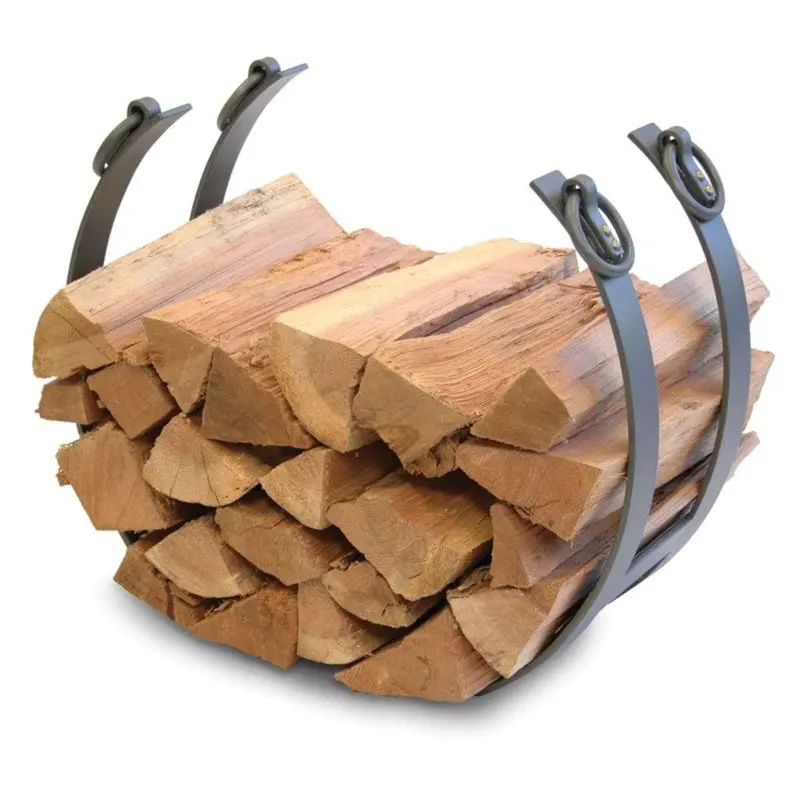 Pilgrim 11-Inch Natural Iron Markham Log Holder 1