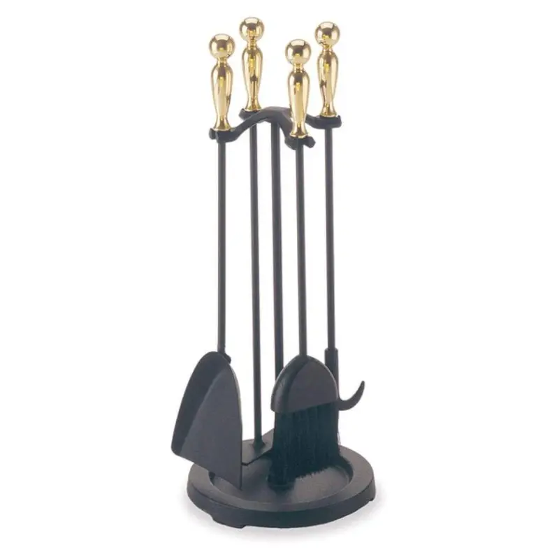 Pilgrim 23-Inch Matte Black Brass Ball Fireplace Accent 1