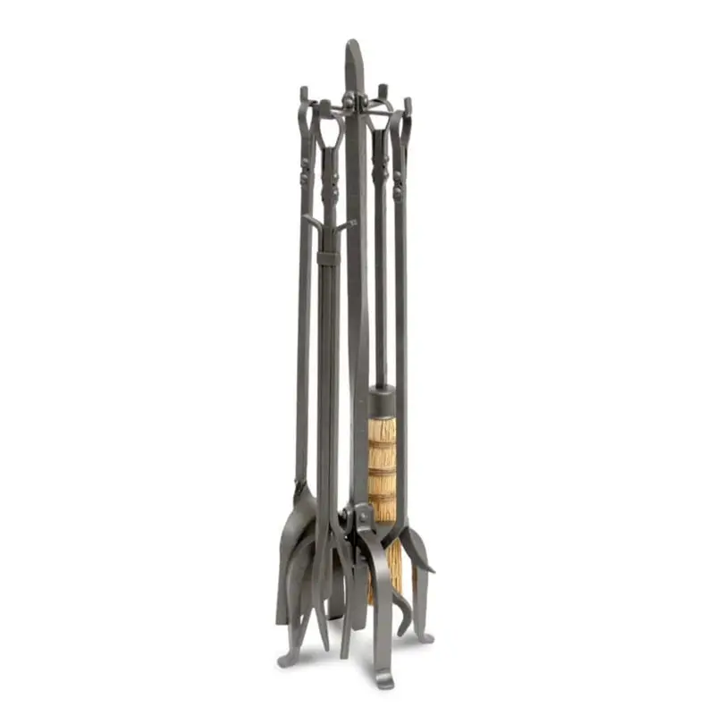 Pilgrim 32" Five-Piece Forged Iron Old World Fireplace Tool Collection 1