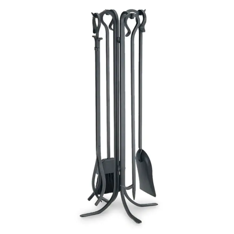 Pilgrim 33" Forged Matte Black Large Hearth Tool Set 1