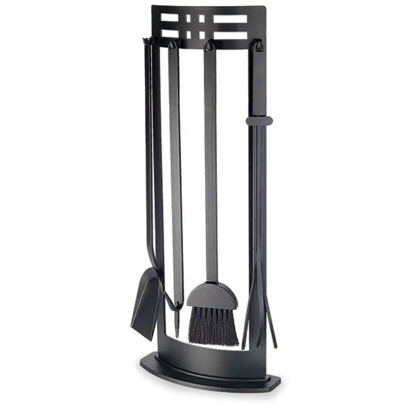 Pilgrim 33" Four-Piece Matte Black Fireplace Tool Set – Portfolio Style 1