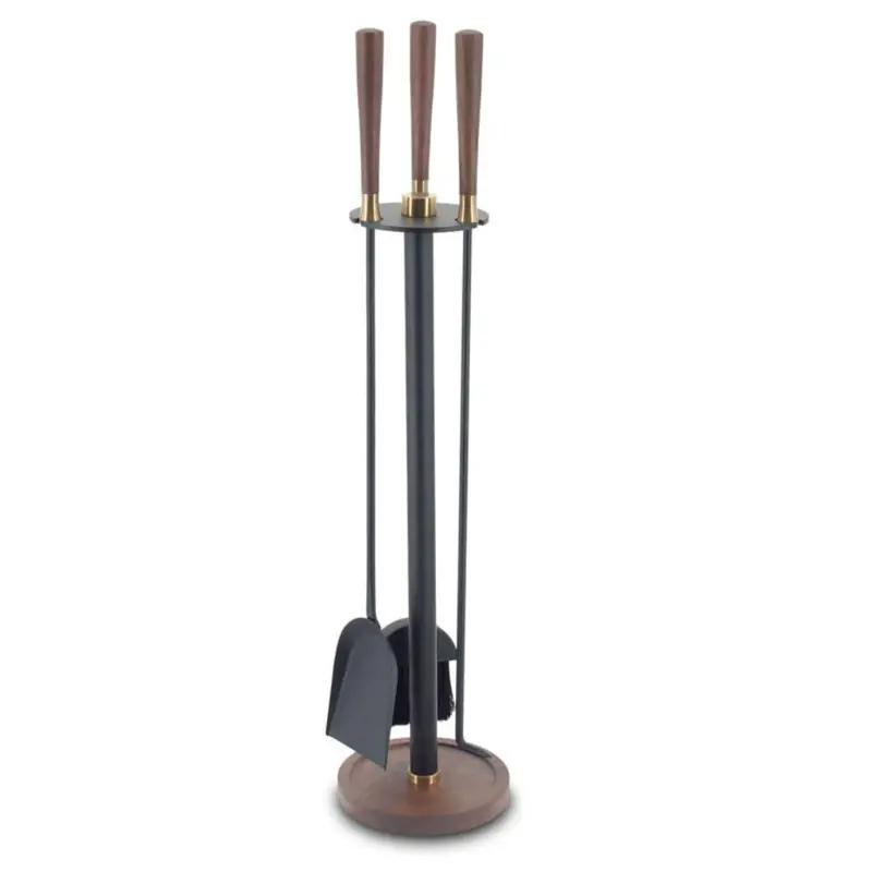 Pilgrim 34" New Haven Walnut Handle Tool Set – Brass Finish 1
