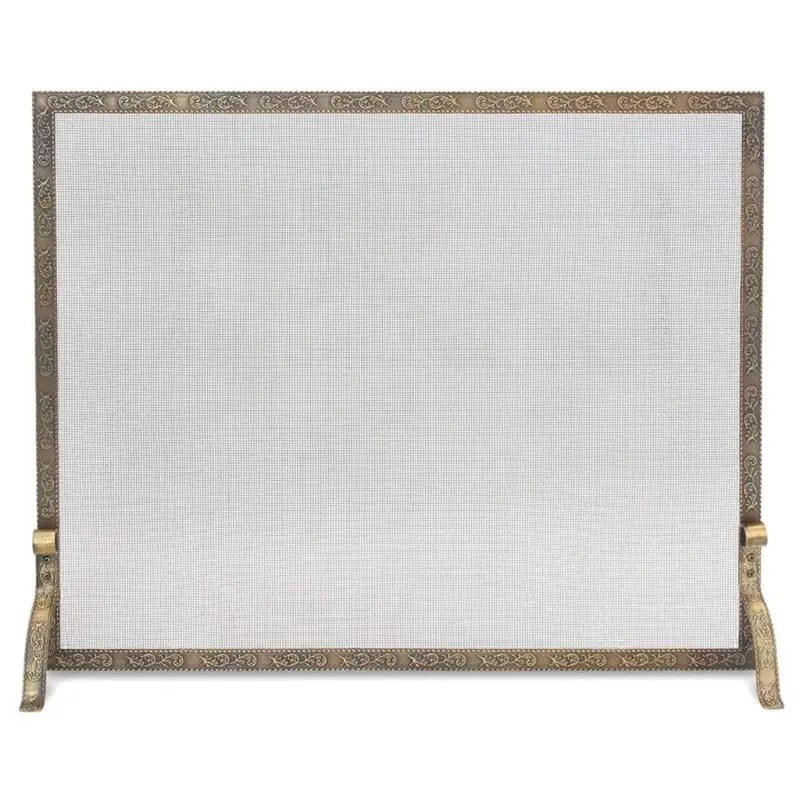 Pilgrim 39" Bay Branch Embossed Black Single-Panel Screen 1