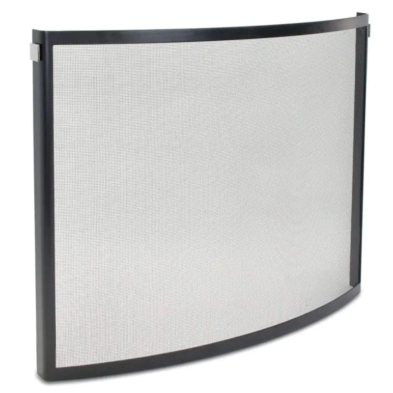 Pilgrim 39" Odessa Bowed Black Fireplace Screen 1