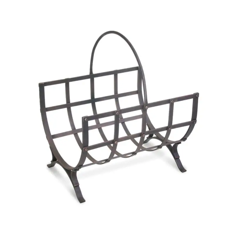 Pilgrim Manor Wood Holder – 18" Distressed Bronze Finish 1