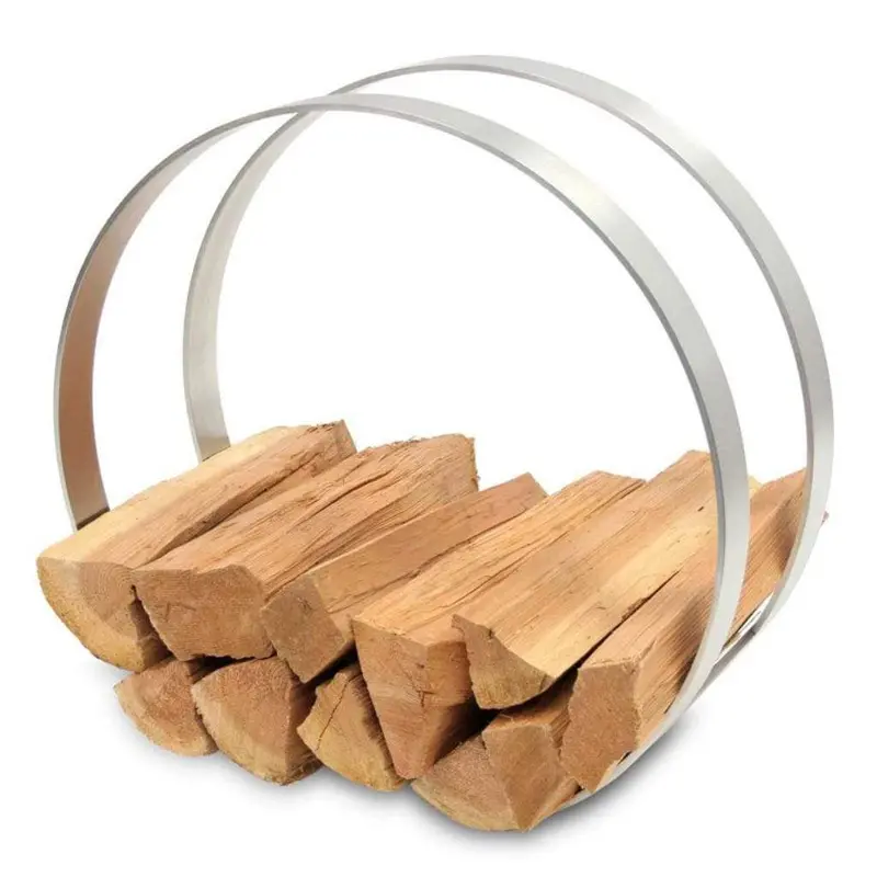 Pilgrim Modern 24-Inch Stainless Steel Wood Holder 1
