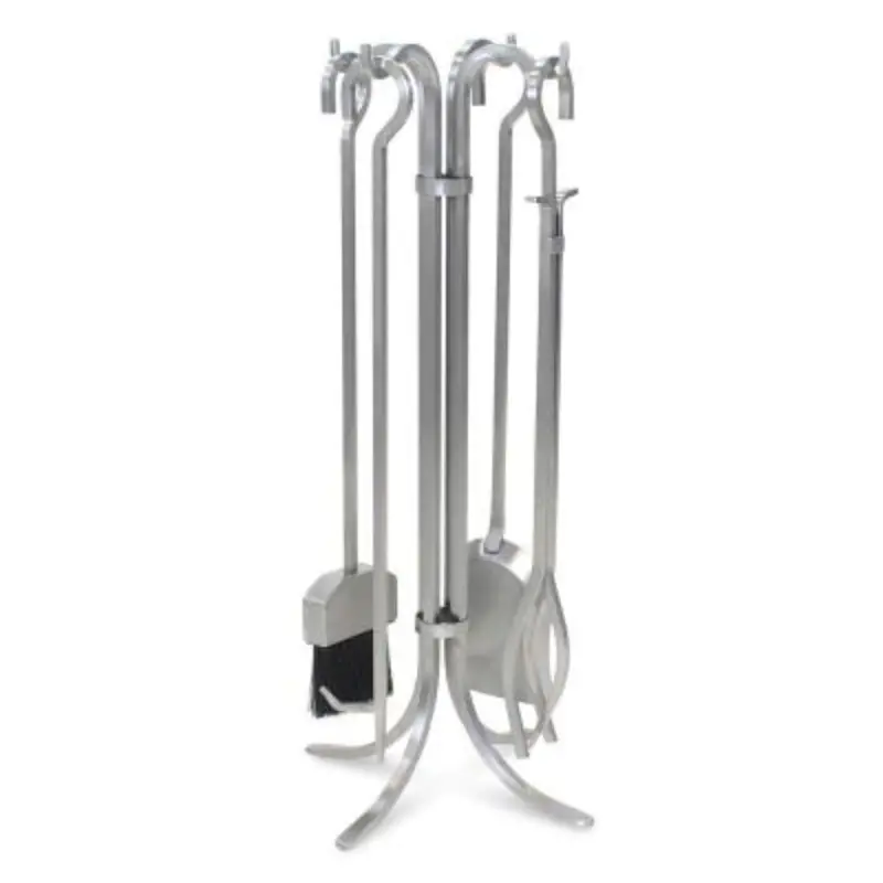 Pilgrim Newport 28-Inch Stainless Steel 4-Piece Fireplace Tool Set 1
