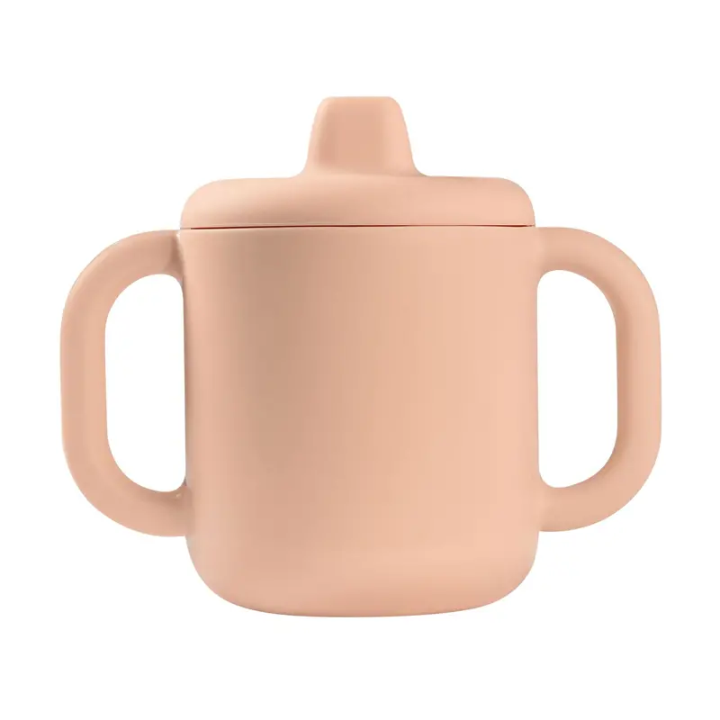 Pink Silicone Sippy Cup With Leak-Proof Lid 1