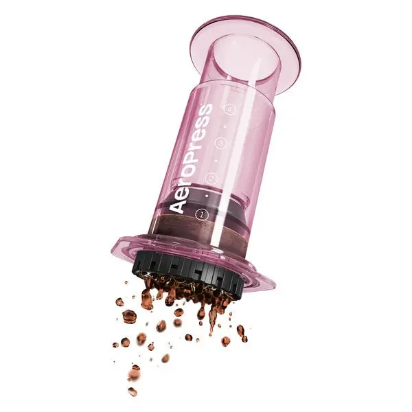 Pink Transparent Aeropress Coffee Maker – Compact & Lightweight Brew Tool 1