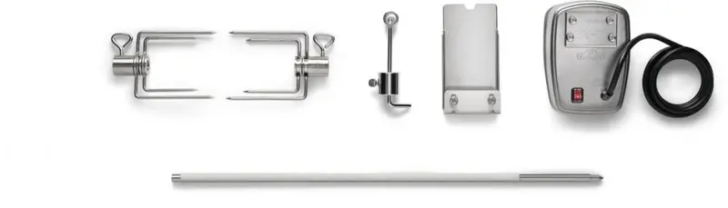 Portable Rotisserie Kit With Dual Meat Forks And Motor 1