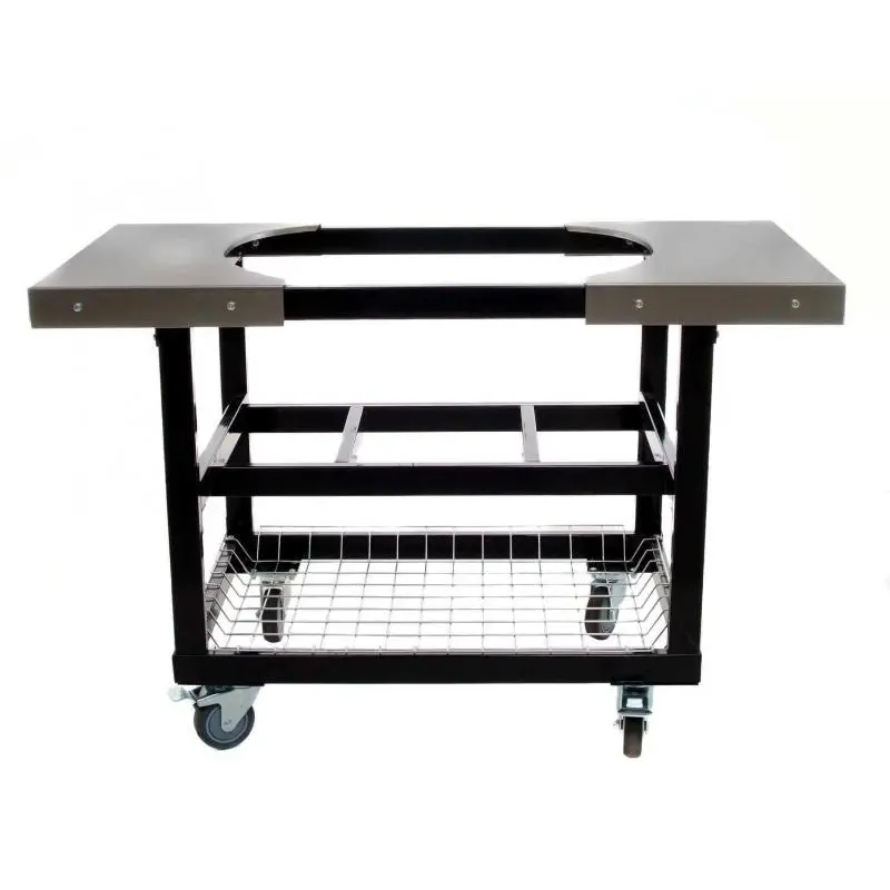 Primo Steel Cart With Stainless Steel Side Tables – Fits Oval Xl & Large Models (Pg00370) 1