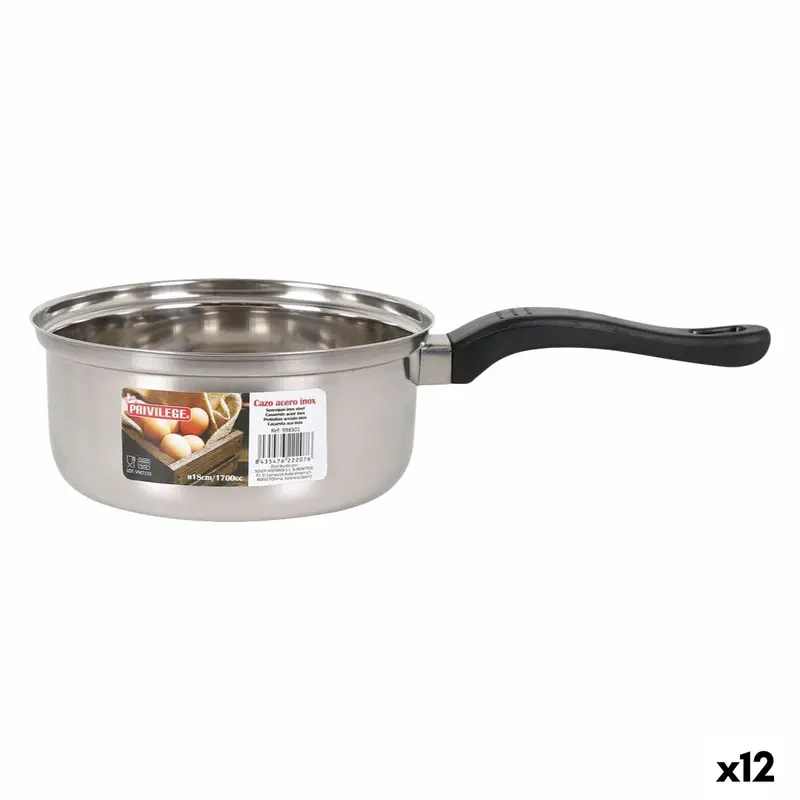 Privilege Stainless Steel Saucepan – 1.7-Liter Capacity, 12-Unit Bundle 1