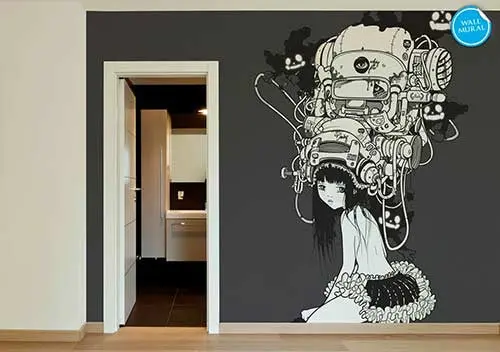 Psuedos Daughter Illustrated Wall Mural 1
