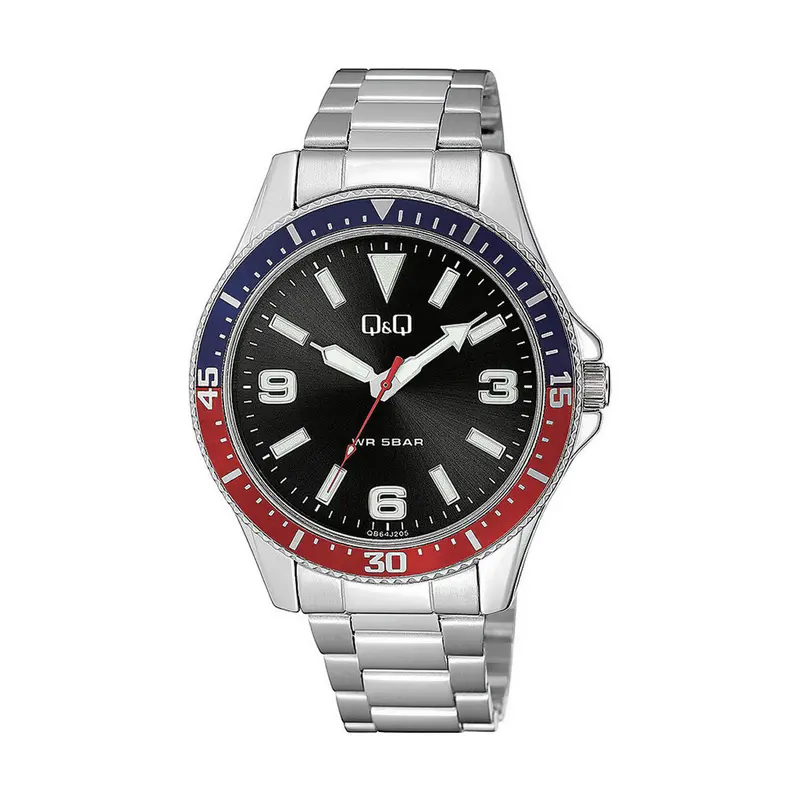 Q&Q Qb64J205Y Men'S Watch – 45 Mm Sporty Dial With Mineral Glass 1