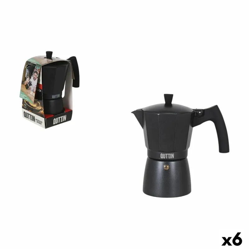 Quttin 6-Cup Moka Pot – Stainless Steel Espresso Maker Bundle (6 Units) 1