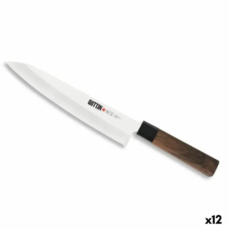 Quttin Gyutou Chef’S Knife – Takamura Series, Brown & Silver, 20 Cm – Pack Of 12 1