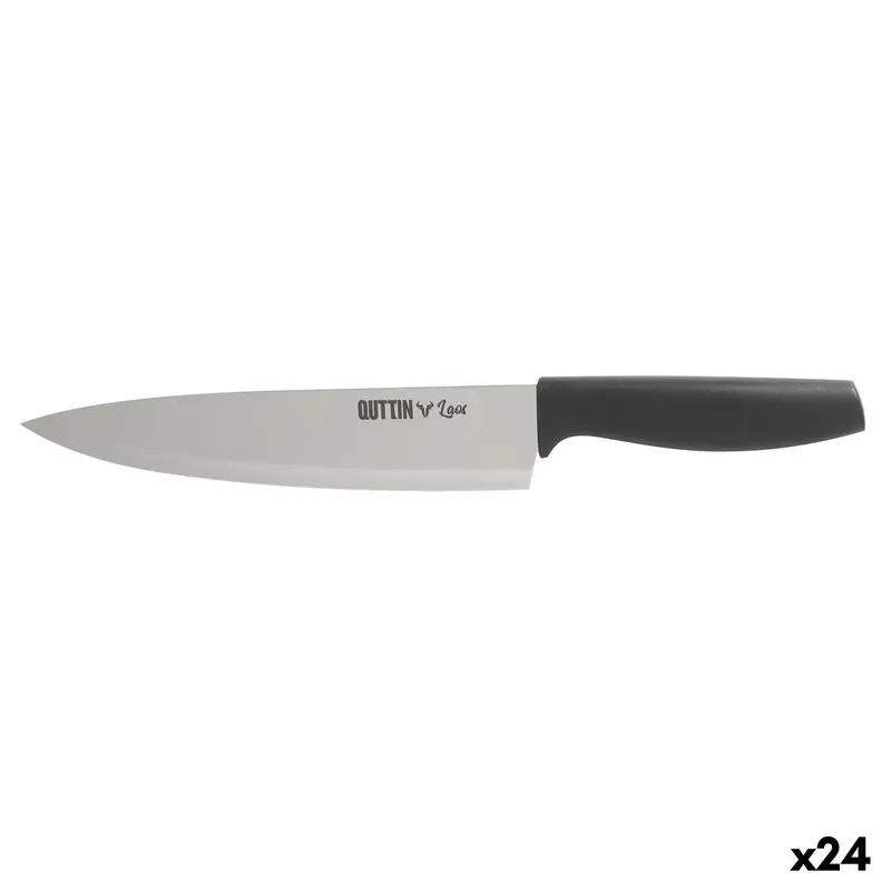 Quttin Laos Utility Knife – 20 Cm Black & Silver Handle (Pack Of 24) 1