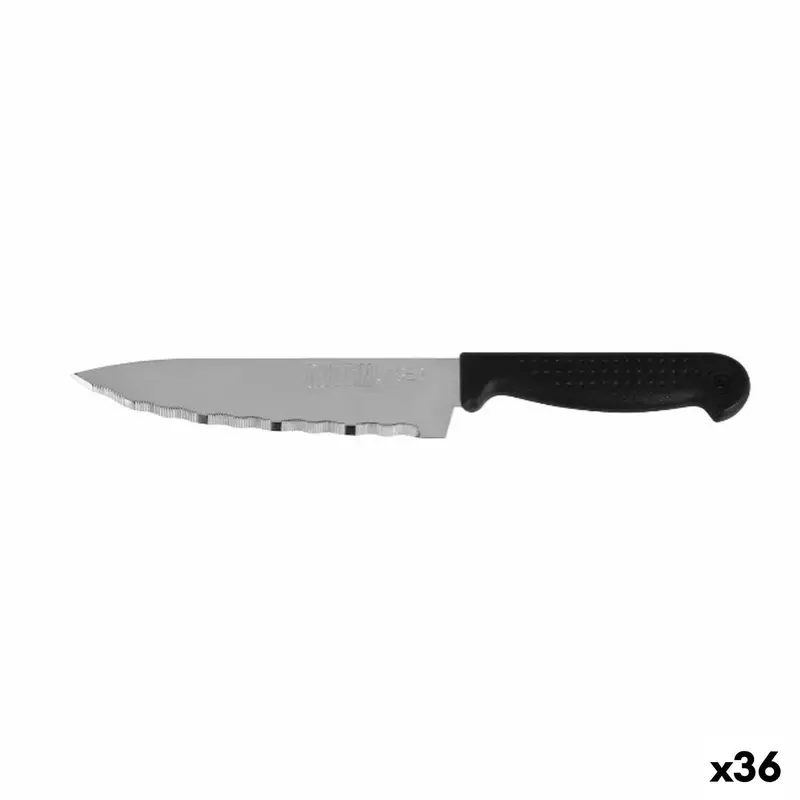 Quttin Laser Chef’S Knife – 28 X 6 X 1.3 Cm Black & Silver Blade (Pack Of 36) 1