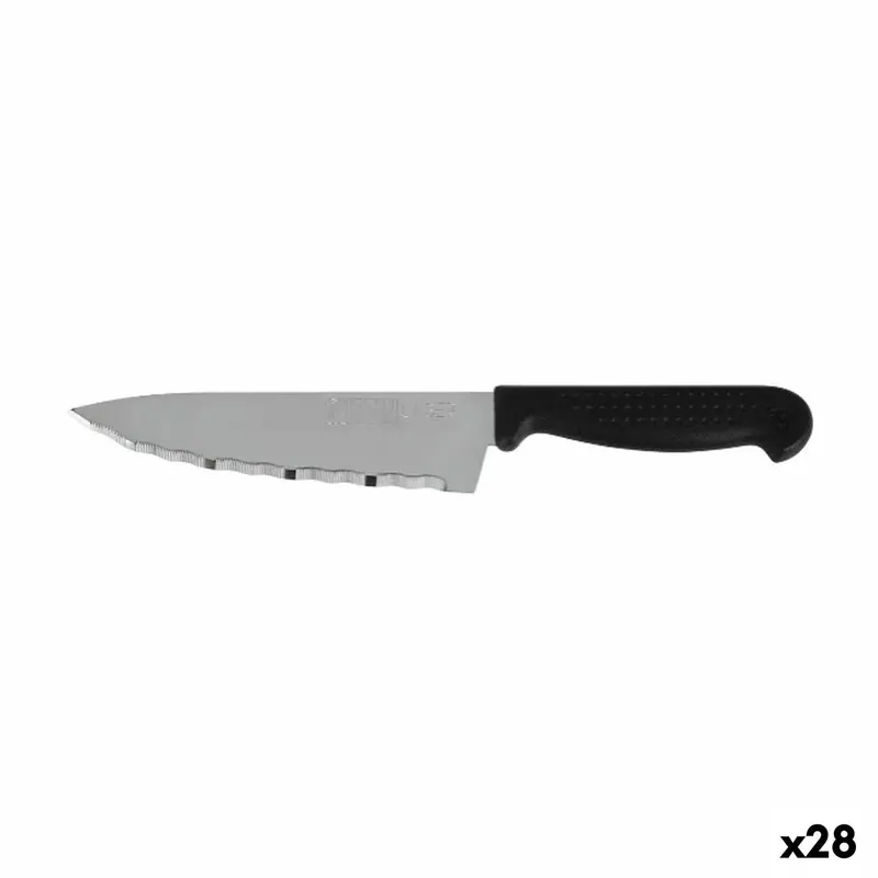 Quttin Laser Kitchen Knife – 28 X 6 X 1.3 Cm Black & Silver Blade (Pack Of 28) 1