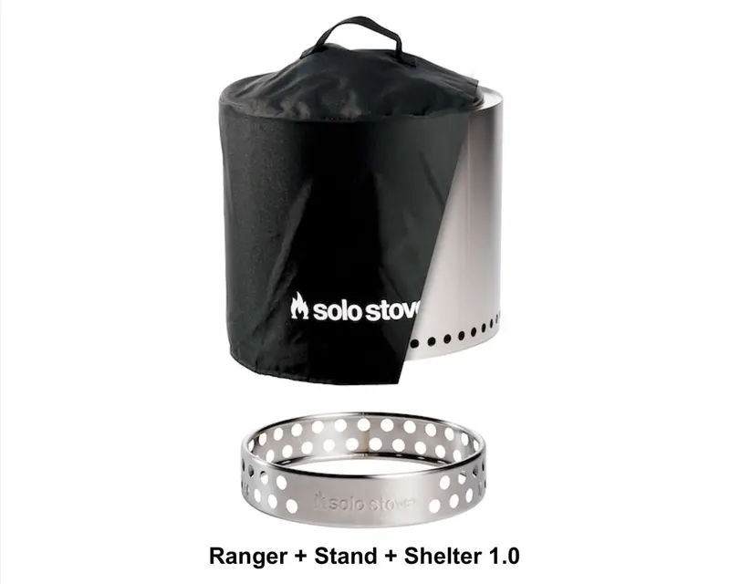 Ranger Fire Pit With Stand And Weather Shelter – Solo Stove Combo 1