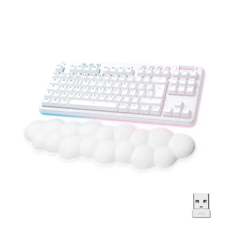 Refurbished Logitech Gaming Keyboard – White, Spanish Qwerty Layout 1