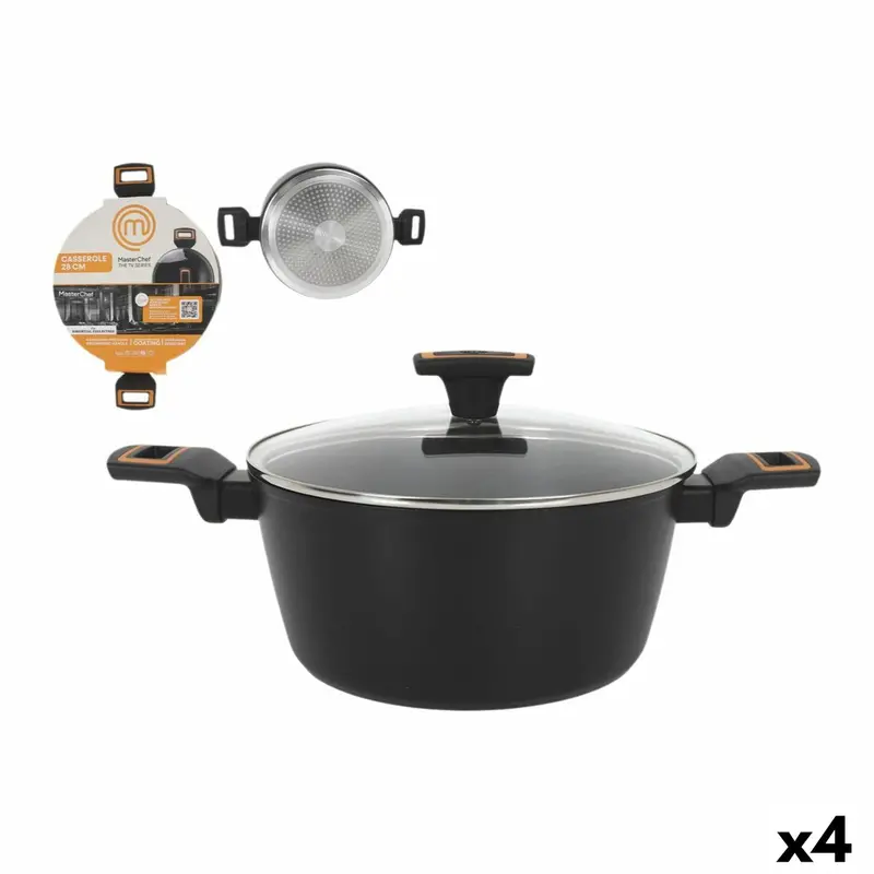 Reinforced Masterchef Casserole With Lid – 28 Cm, 2.5 Mm Thick Base, 4-Unit Set 1