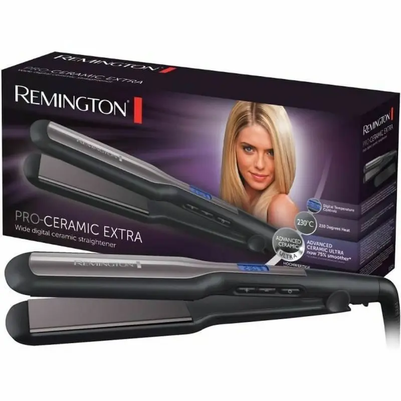 Remington Pro Ceramic Hair Straightener – 110Mm Plates, Sleek Black Finish 1