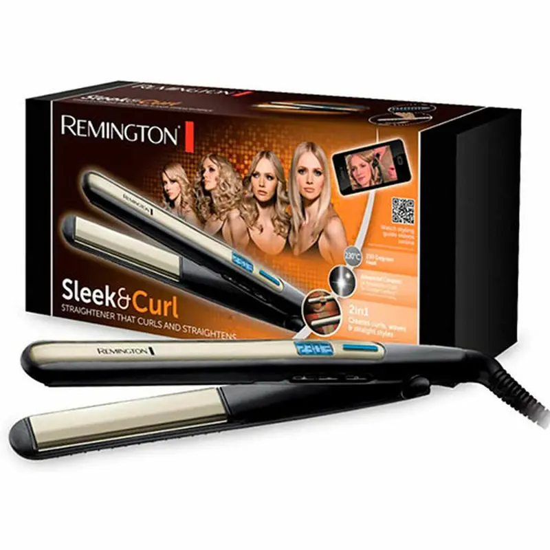 Remington Sleek & Curl Straightening Iron – 110 Mm Plates, 150–230°C 1
