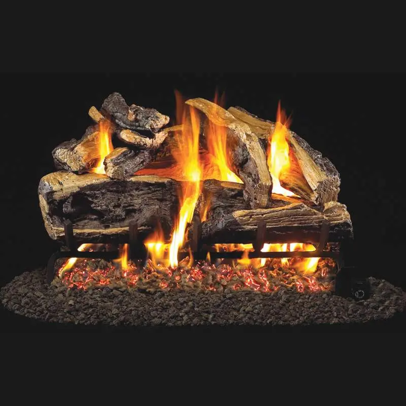 Rh Peterson Charred Rugged Split Oak Vented Gas Logs 1