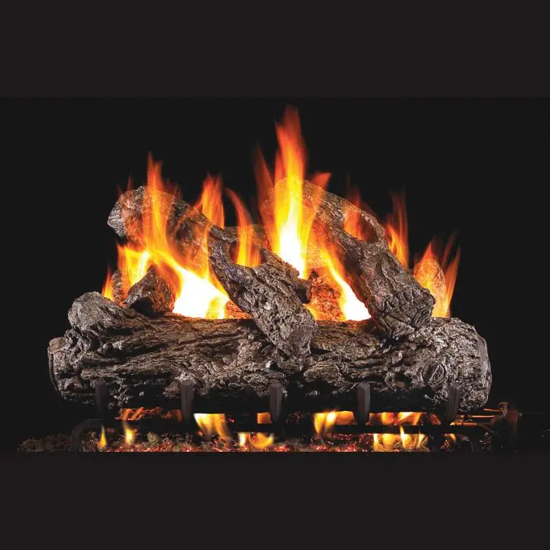 Rh Peterson Rustic Oak Classic Vented Gas Log Set 1