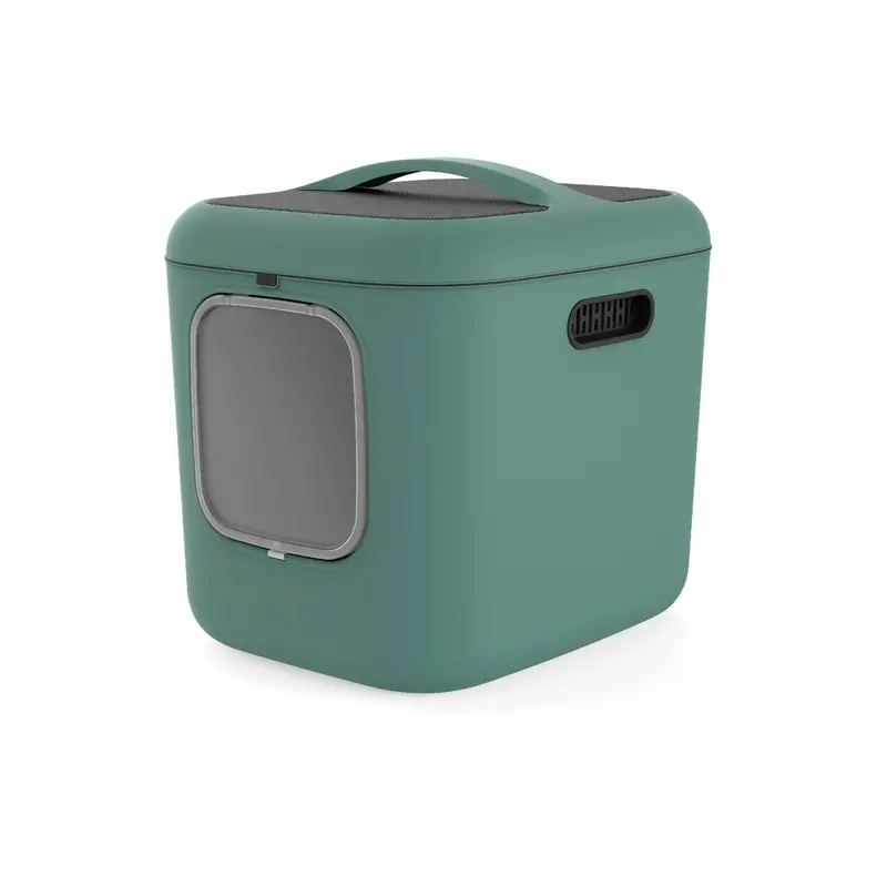 Rotho My Pet Biala Xl Cat Litter Box – Green, Eco-Conscious Recycled Material 1