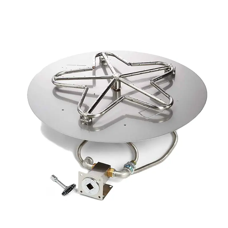 Round Flat Fire Pit Burner Kit With Match-Lit Ignition – Hpc Fire 1