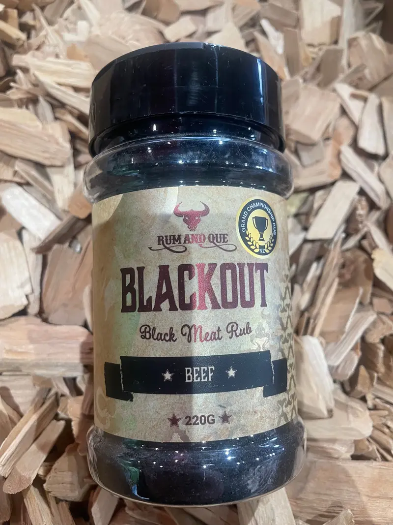 Rum & Que Blackout Seasoning Shaker – Charcoal-Infused Dry Rub 1