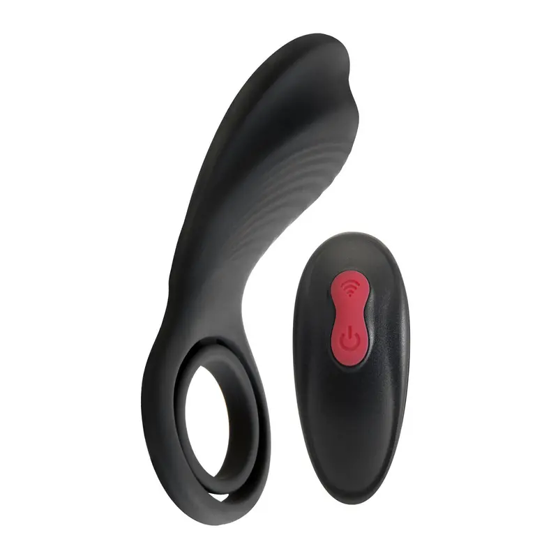 S Pleasures Black Rechargeable Vibrating Cock Ring 1