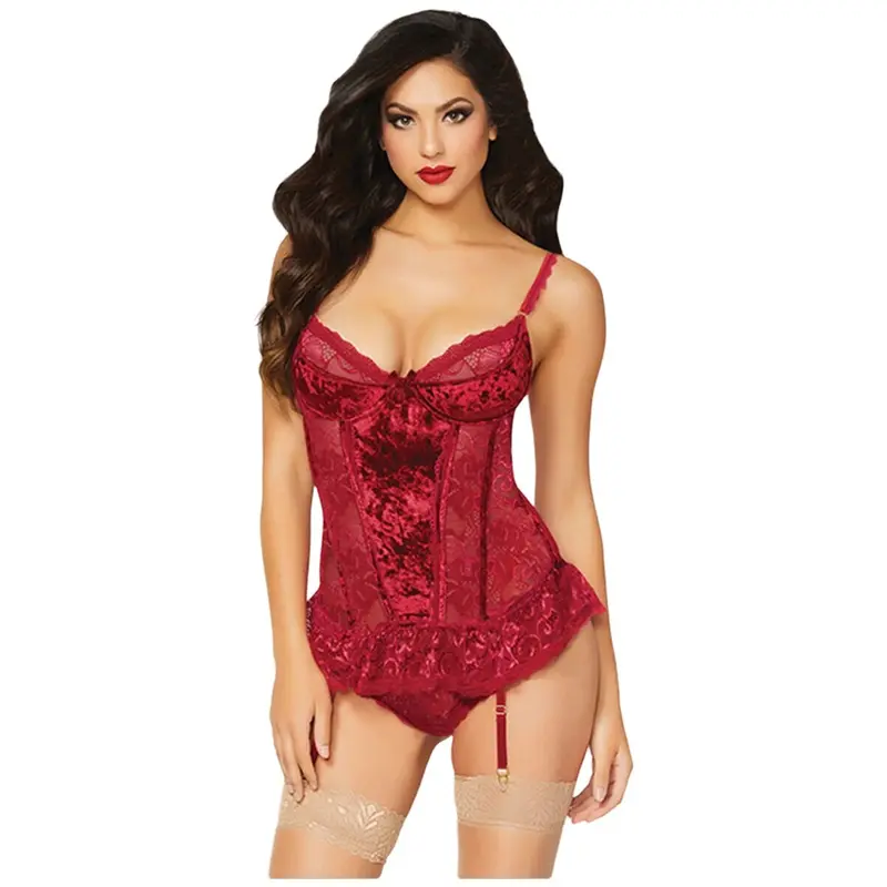 Seven Til Midnight Burgundy Leotard Corset – Size 12 1