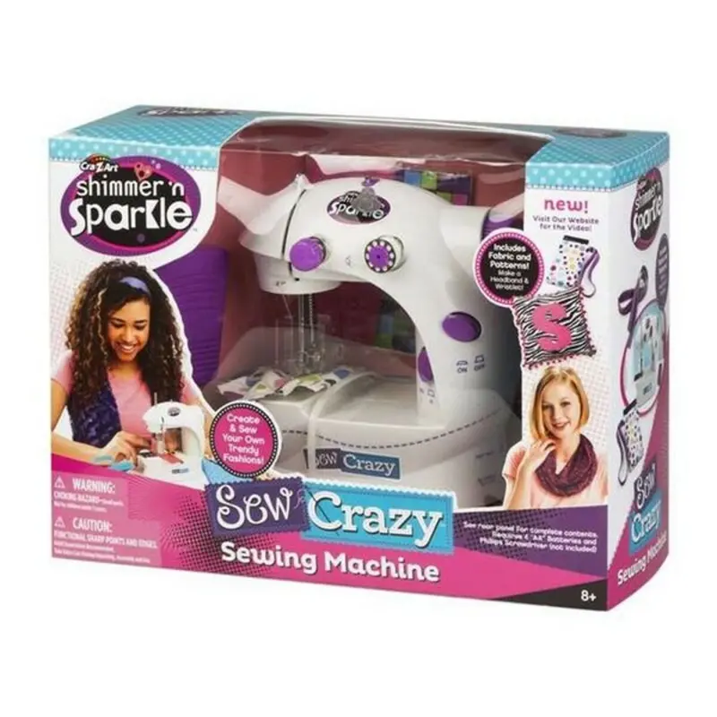 Shimmer & Sparkle Toy Sewing Machine By Colorbaby – Kids’ Creative Craft Set, Model 44080 1