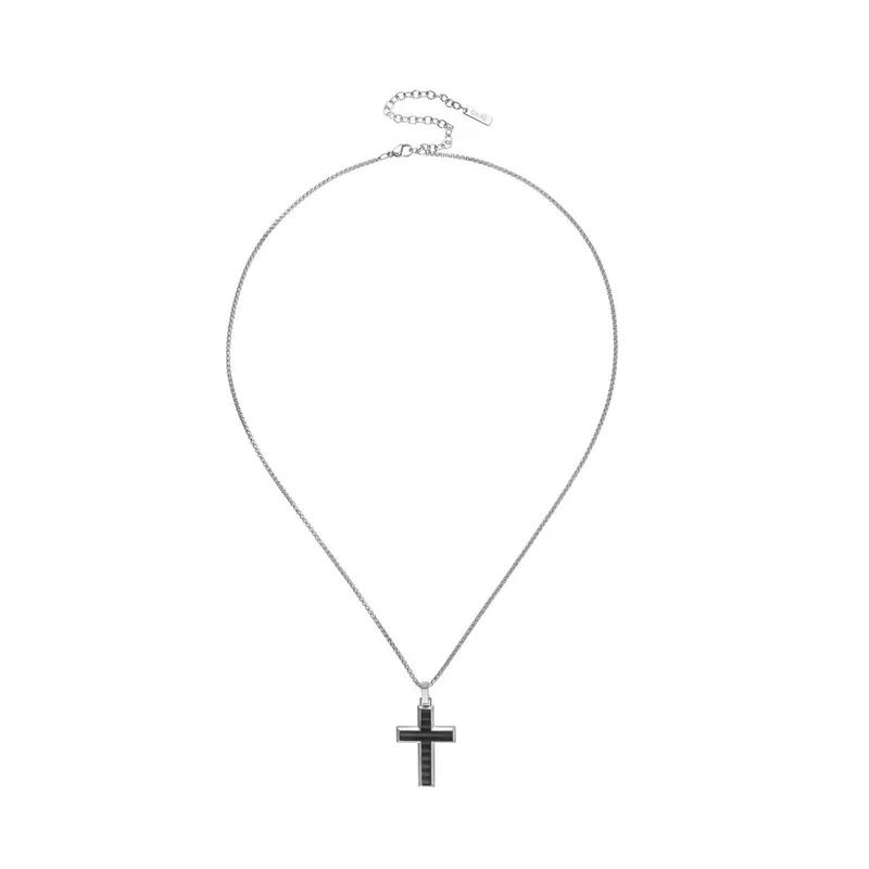 Silver Men'S Necklace – One Jewels Oamn4106Ss 1