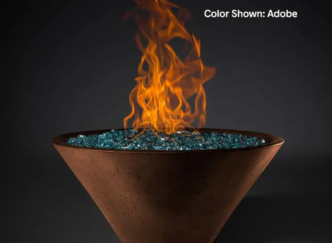 Slick Rock Concrete Ridgeline Conical Fire Bowl – Match-Lit Ignition (Standard Size) 1