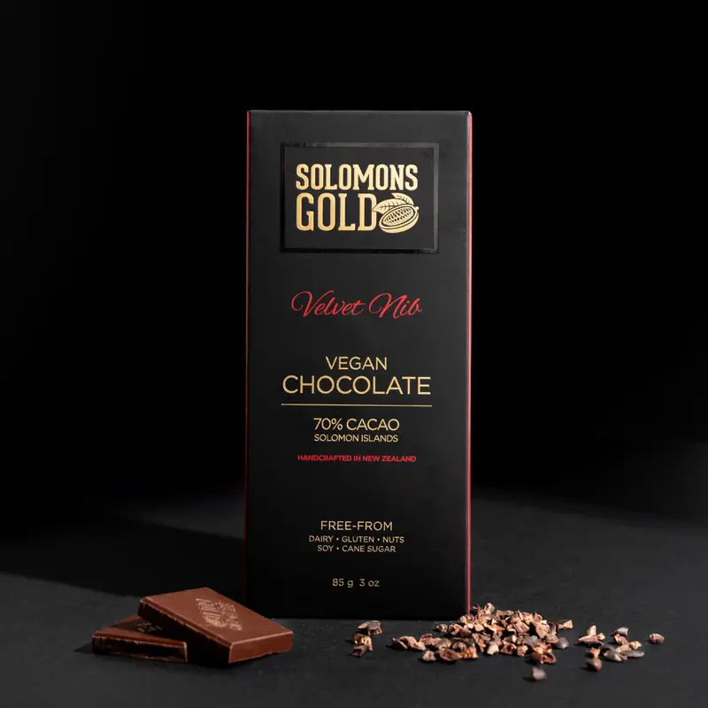 Solomons Gold Dark Chocolate With Velvet Coffee Nibs – 85G 1