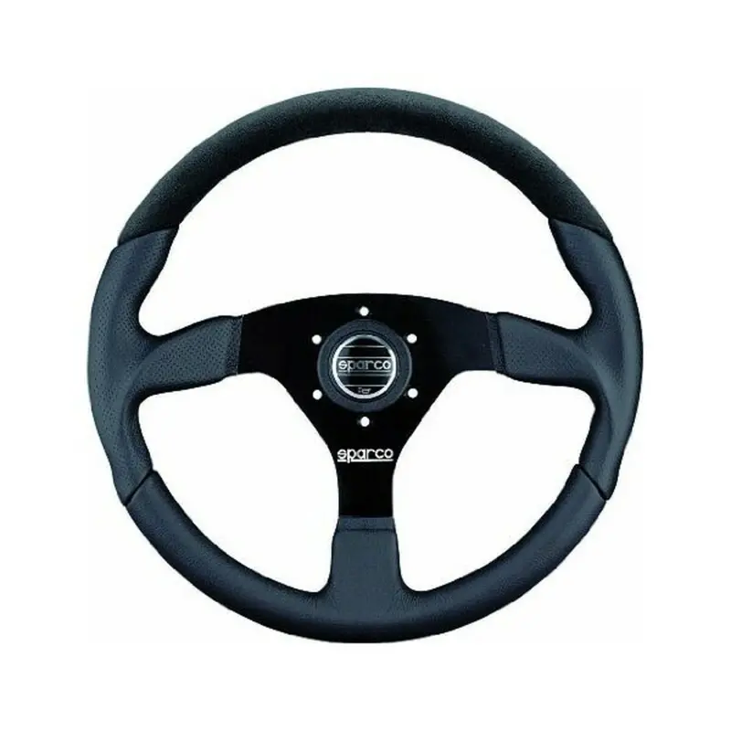 Sparco 015Tl522Tuv Racing Steering Wheel – Black Leather With Alcantara Trim 1