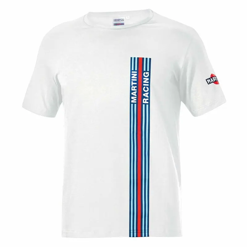 Sparco Big Stripes White Short-Sleeve T-Shirt – Size M 1