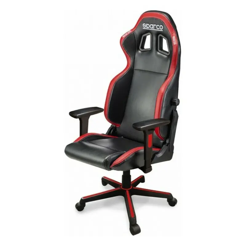 Sparco Gaming Chair – Ergonomic Racing-Style Seat With Red Accents, Black 1