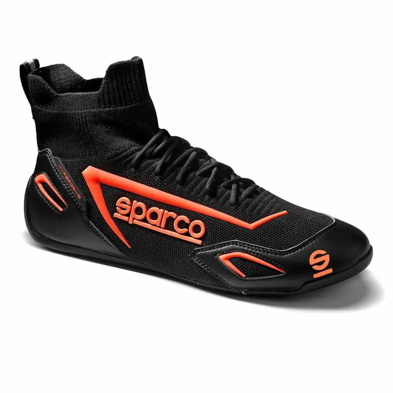 Sparco Hyperdrive Racing Ankle Boots – Black/Orange, Premium Motorsport Design 1
