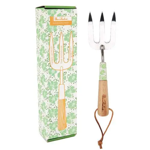 Spotted Floral Green Digging Fork Garden Tool 1