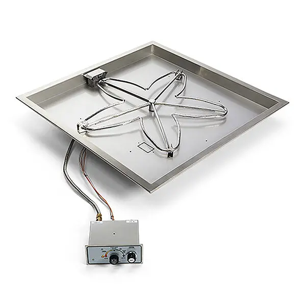 Square Drop-In Fire Pit Burner – Push Button Ignition – Hpc Fire 1